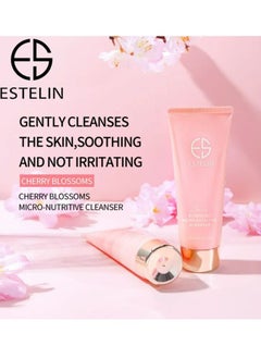ESTELIN Skin Care Private Label Cherry Blossoms Micro-Nutritive Cleanser 100ML Deep Cleaning Fading Dark Spots Facial Cleansing 100 ml  - Image 2