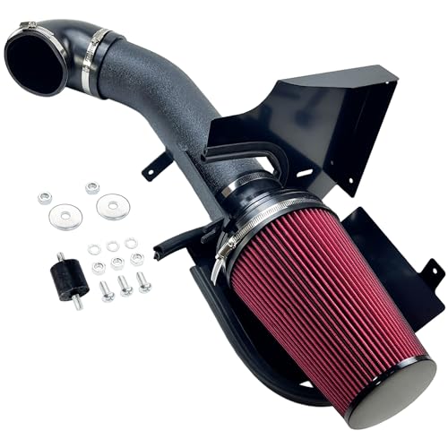 LLANNDER 4" Cold Air Intake System + Heat Shield For 99-06 GMC/Chevy V8 4.8L/5.3L/6.0L / Silverado 1500/2500/3500 (Red) - Image 1