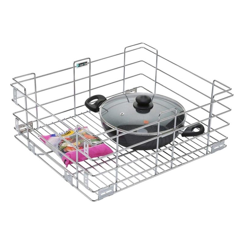 KEEPWELL Stainless Steel Kitchen Plain Basket Kitchen Trolley Modular Basket Plain Basket Kitchen Basket Tray Rack 21 X 20 X 8 - Image 1