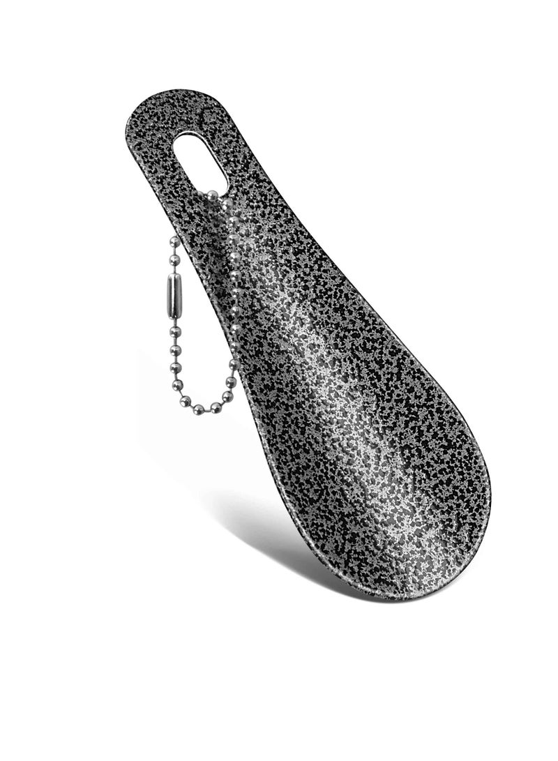 Metal Shoe Horn, Mini Travel Shoe Spoon, Easy To Carry Short Shoe Horn, Lightweight And Durable Stainless Steel Portable Key Ring Shoe Horn For Men Women, (1pc, Grey) - Image 1