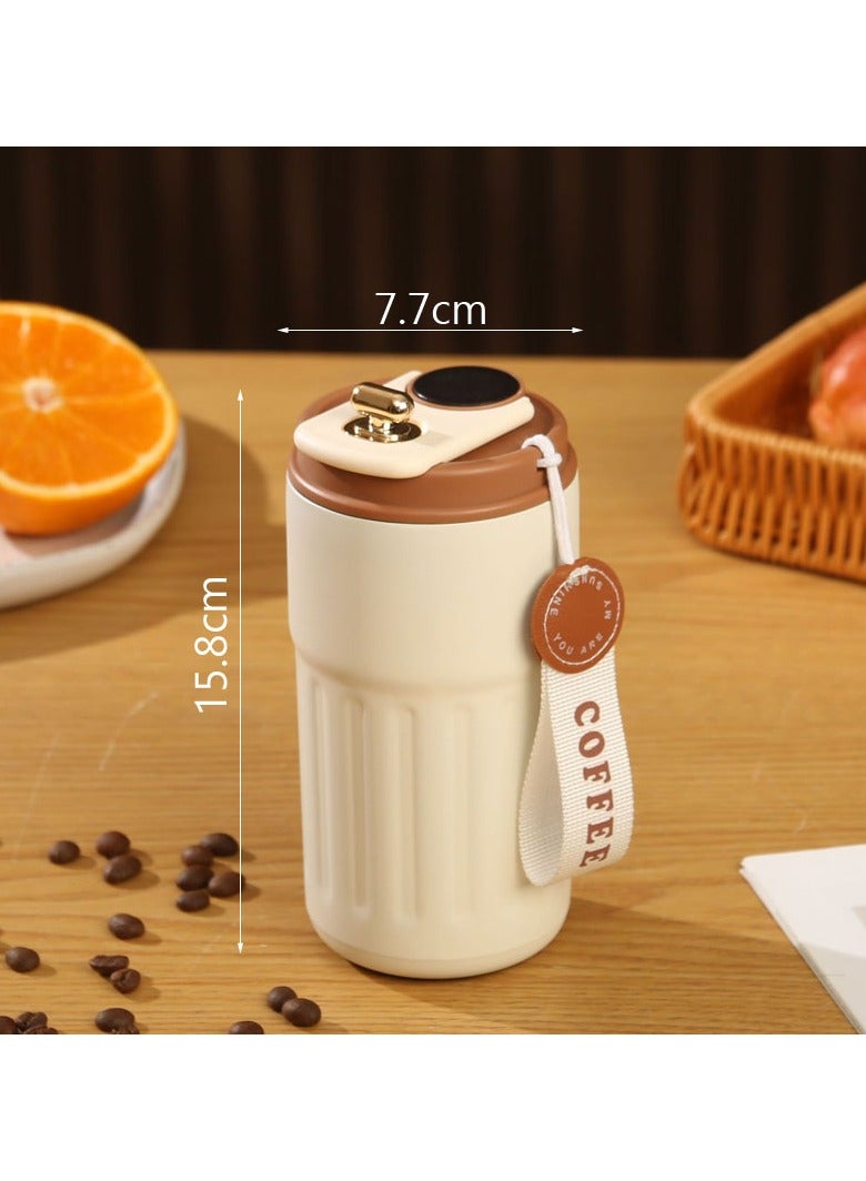 460 ml Stainless Steel Coffee Mug with Lid and Lanyard  - Image 5