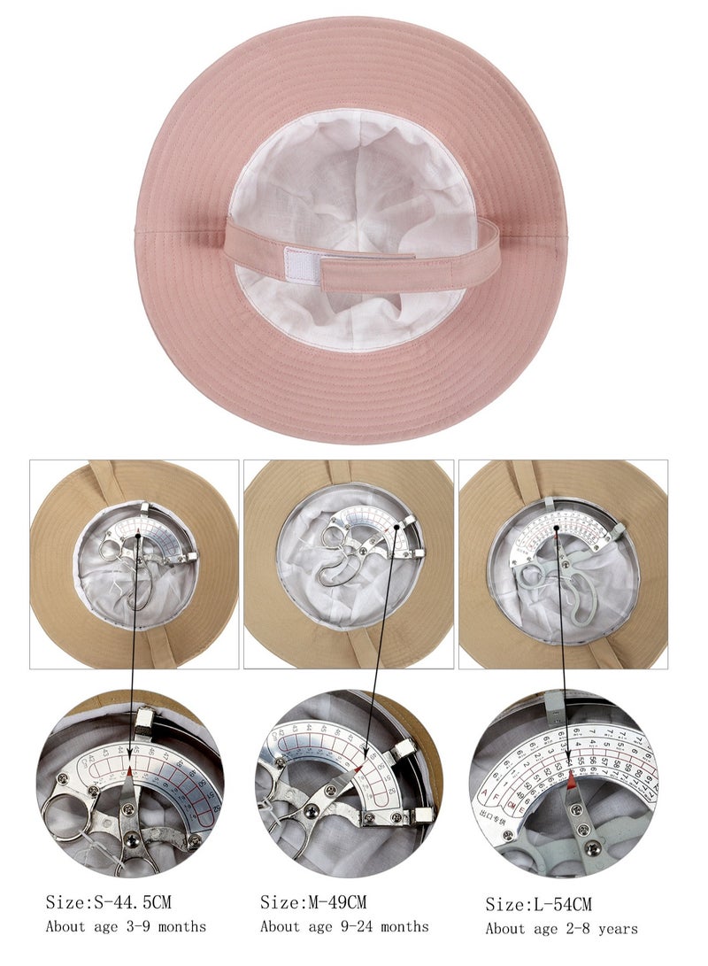 Children's Fisherman Hat Sun Protection Hat Orange Pink  - Image 3