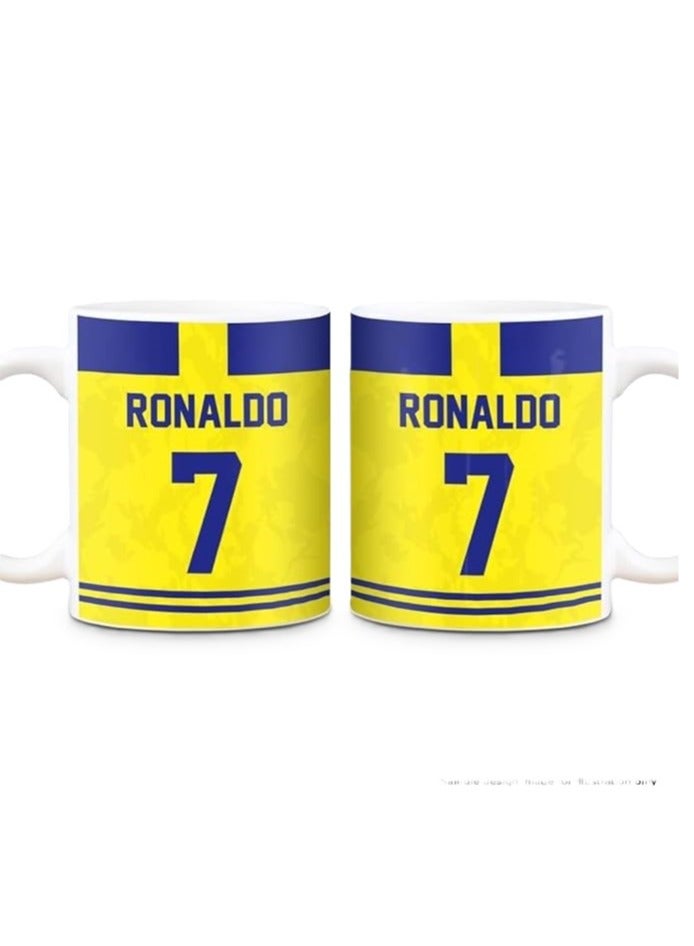 إم إي سي كوب سيراميك بتصميم “رونالدو رقم 7” مطبوع باللون الأبيض - Image 2