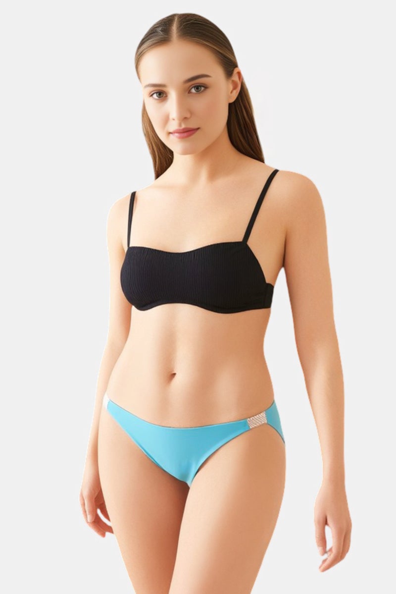 arena بيكيني سفلي بشعار العلامة التجارية للنساء، تركواز - Image 1