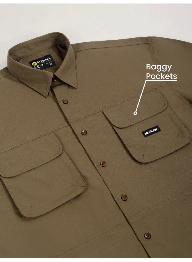 Brown Baggy Pocketed Shirt - pzsku/ZD5548ADF127380281A67Z/45/_/1738235376/b08e0349-578b-4191-9817-637482f0934d