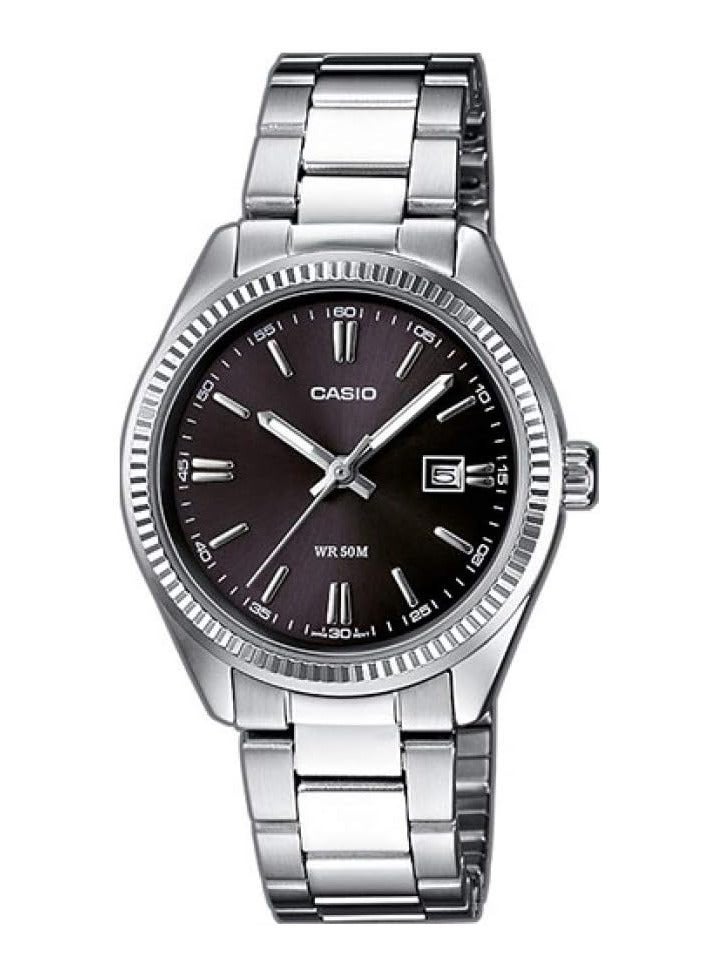 CASIO Women's Quartz Stainless Steel Black Dial Watch LTP-1302PD-1AVEF - Image 1