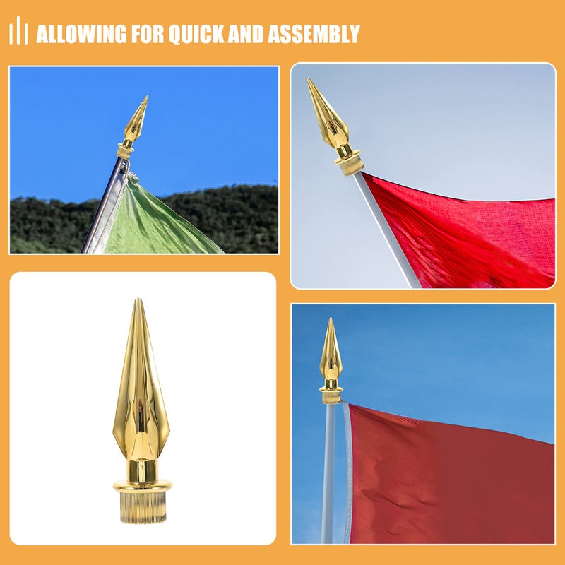 👕 غطاء رأس عمود علم من بلاستيك متين للاستخدام المتعدد الأغراض بتصميم أنيق - Image 3