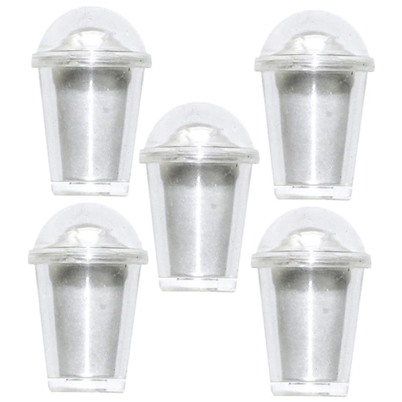 5 Miniature Realistic Milk Tea Cups For Dollhouse DIY Crafts And Tiny House Scenes - Image 2