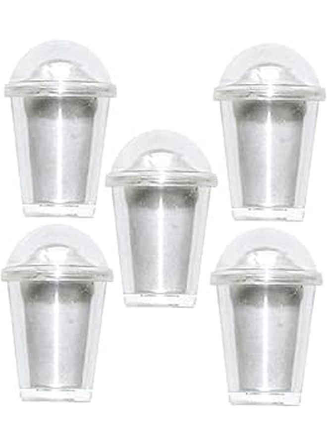 5 Miniature Realistic Milk Tea Cups For Dollhouse DIY Crafts And Tiny House Scenes - Image 1