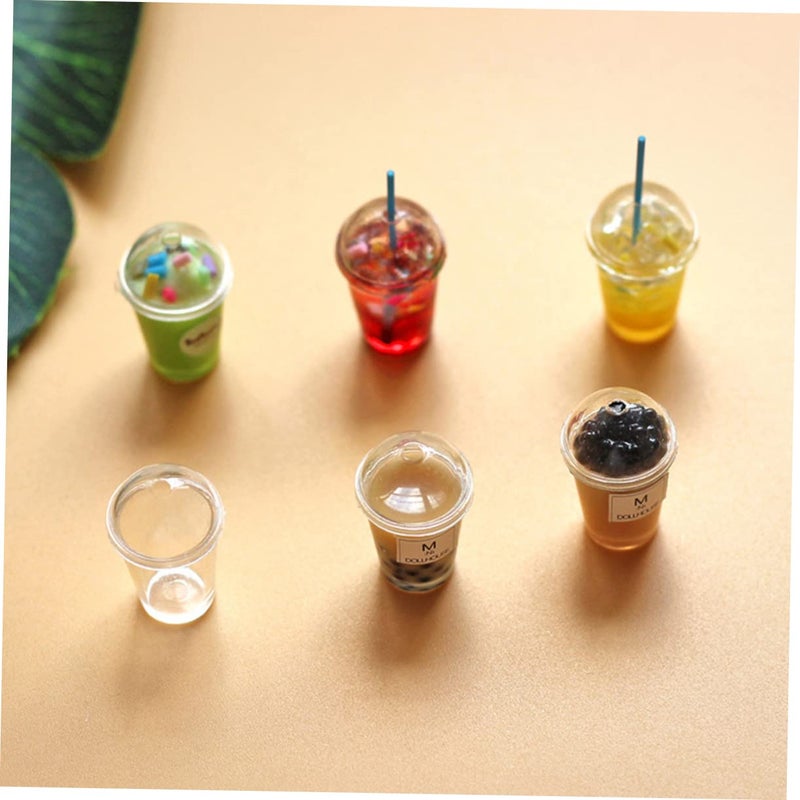 5 Miniature Realistic Milk Tea Cups For Dollhouse DIY Crafts And Tiny House Scenes - Image 3