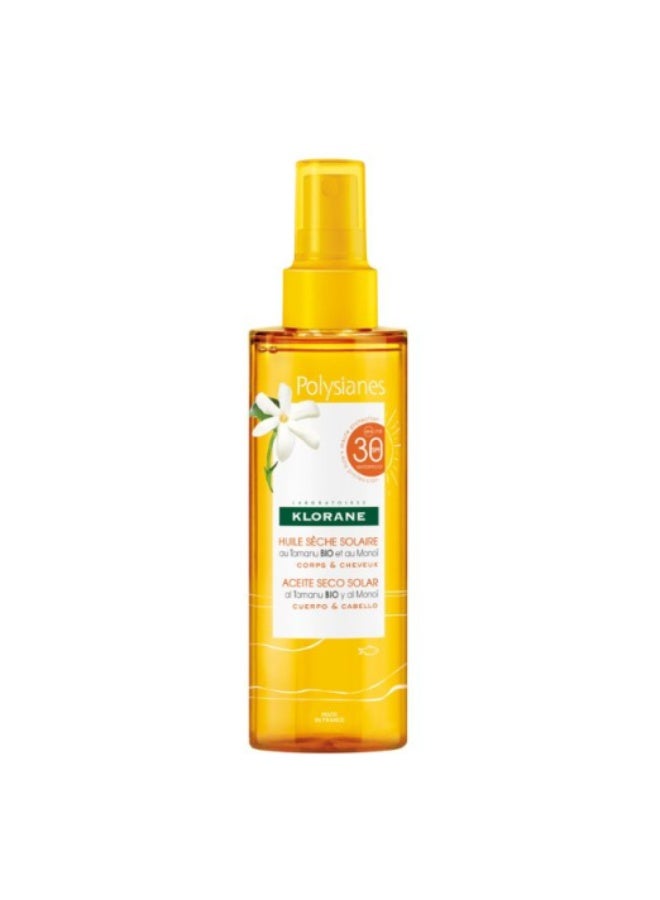 Klorane Polysianes Dry Sun Oil SPF30 200ml - Image 1