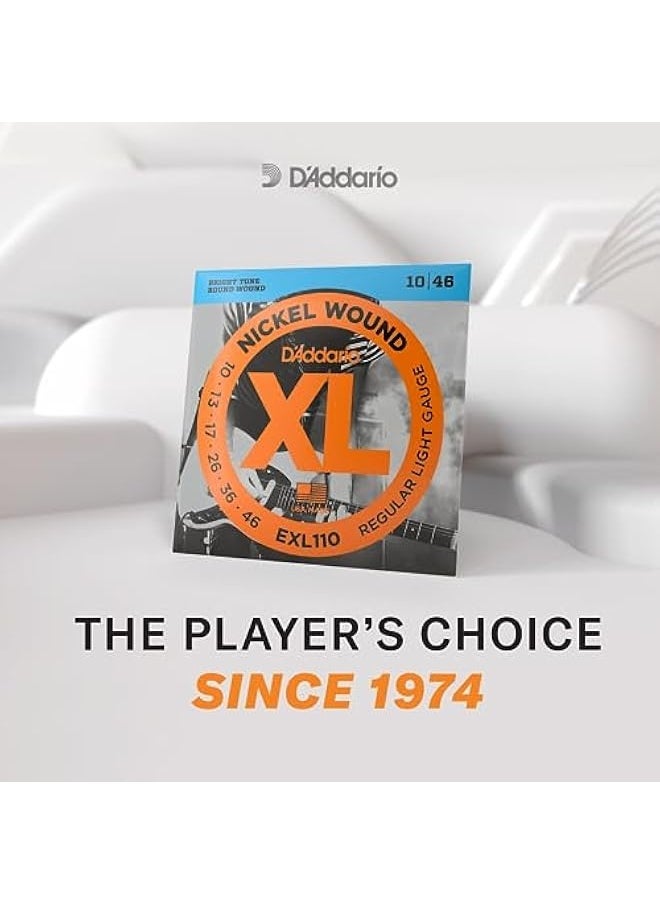 D'Addario Guitar Strings - XL Nickel Electric Guitar Strings - EXL110 - Perfect Intonation, Consistent Feel, Reliable Durability - For 6 String Guitars - 10-46 Regular Light  - Image 4