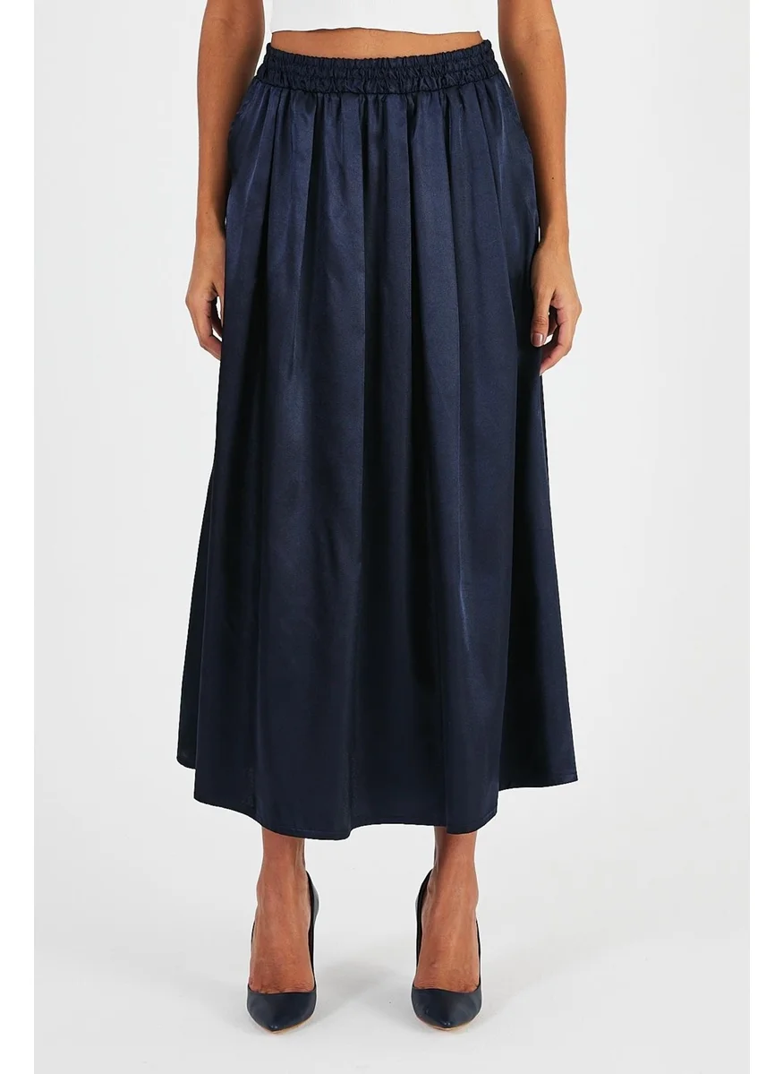 Alexander Gardi Alexandergardı Side Pocket Elastic Waist Pleated SKIRT (B24-00199)