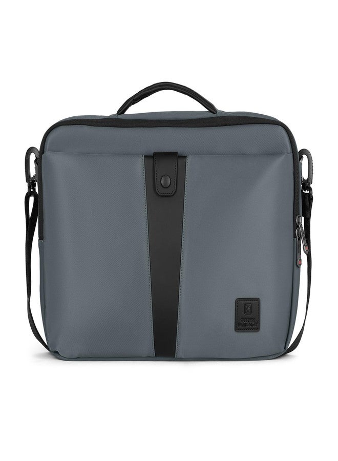 SWISS MILITARY CIPHER Premium 15.6 Inch Professionals Laptop Bag with Quick Access Pockets Anti-Theft Back Pocket, Trolley Sleeve, and Adjustable Strap, Durable Nylon Office, Travel Use 8L Grey - Image 2