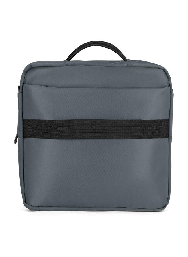 SWISS MILITARY CIPHER Premium 15.6 Inch Professionals Laptop Bag with Quick Access Pockets Anti-Theft Back Pocket, Trolley Sleeve, and Adjustable Strap, Durable Nylon Office, Travel Use 8L Grey - Image 3