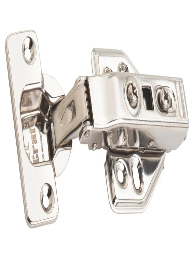 Met Craft 8 Degree Stainless Steel Non Magnetic Heavy Soft Close Hydraulic Concealed Hinges for Half Overlay Door Pack of 6 Pair (8 Degree Crank, Silver) - Image 2