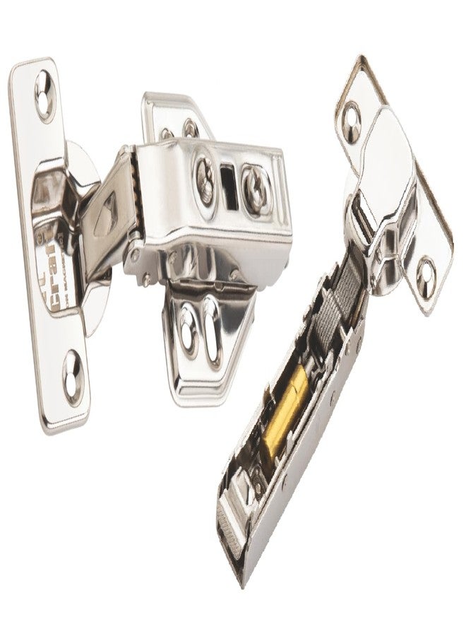 Met Craft 8 Degree Stainless Steel Non Magnetic Heavy Soft Close Hydraulic Concealed Hinges for Half Overlay Door Pack of 6 Pair (8 Degree Crank, Silver) - Image 3