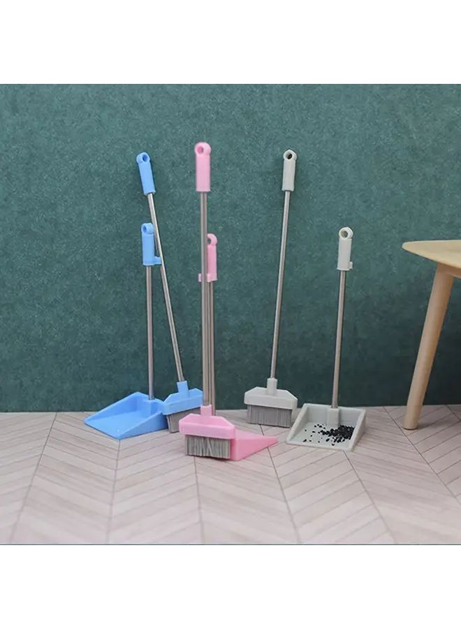 Pink 1 12 Scale Miniature Dollhouse Cleaning Tools Broom And Dustpan - Image 3