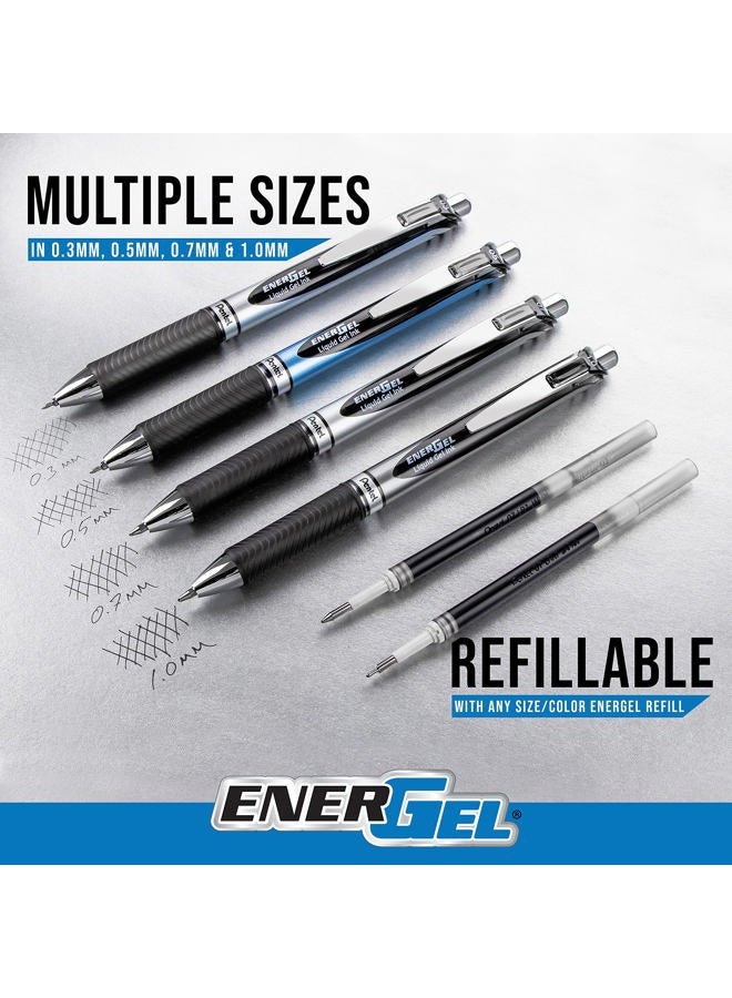 Pentel أقلام جل سائلة EnerGel RTX، متوسطة (0.7 مم)، بنفسجي، خالية من البلاستيك 4-pack (BL77PF4V) - Image 3