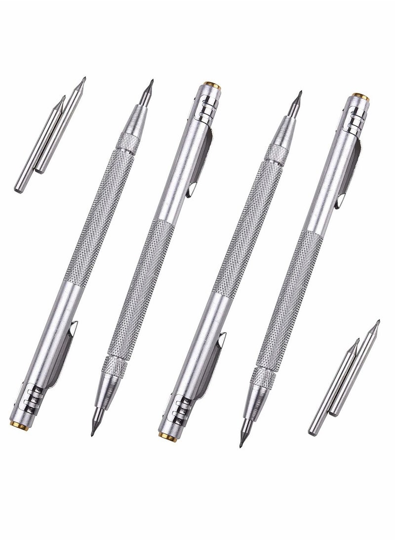 Excefore - Tungsten Carbide Scriber with Magnet, 4 Pcs  Carbide Scriber Marking Tools with Extra 4 Replacement Marking Tip - Image 1