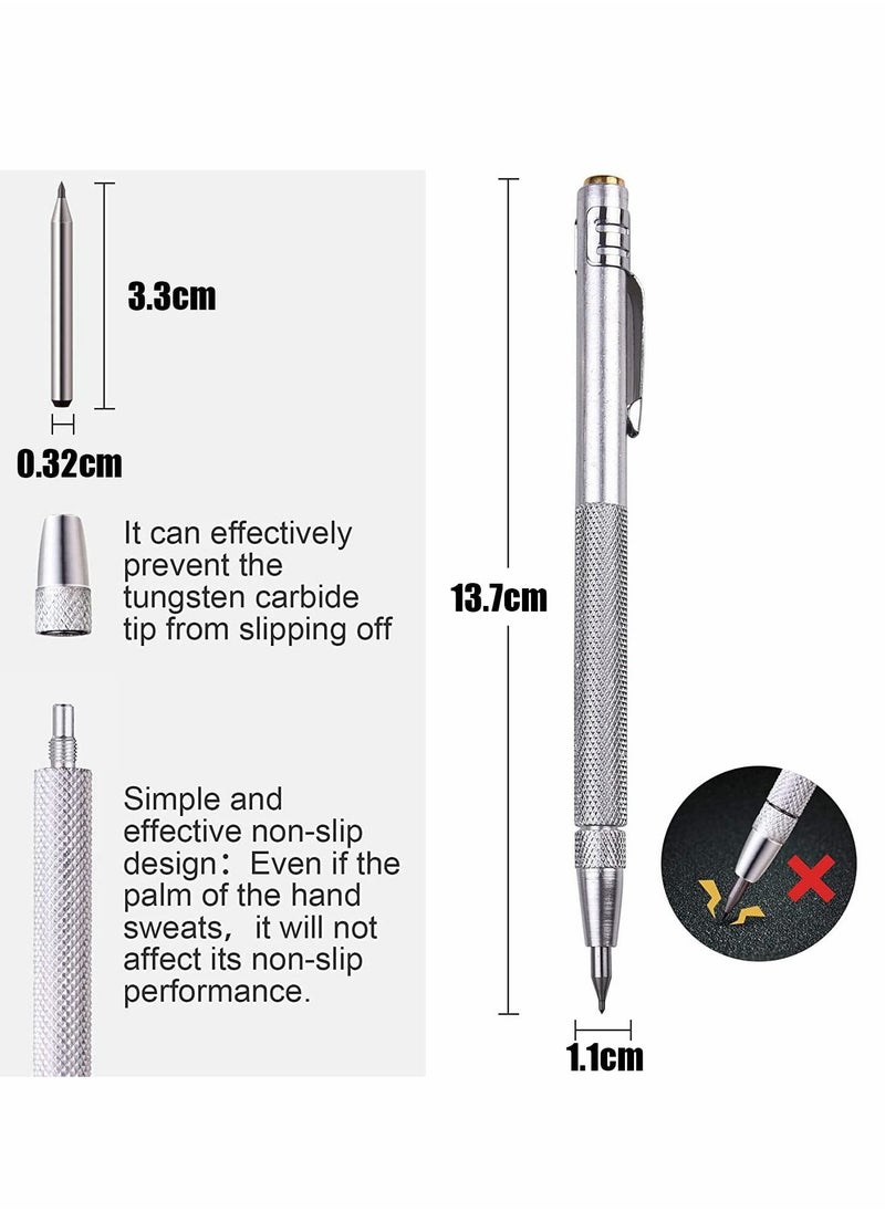Excefore - Tungsten Carbide Scriber with Magnet, 4 Pcs  Carbide Scriber Marking Tools with Extra 4 Replacement Marking Tip - Image 1