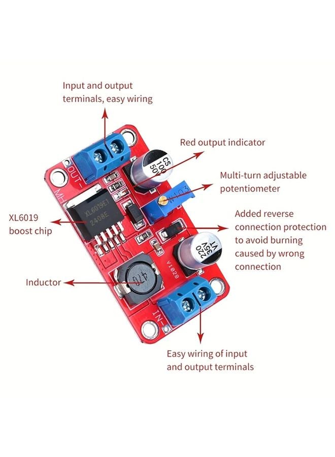 AOICRIE 3pcs 5A DC DC Step Up Power Module Boost Converter 3 3V 35V to 5V 9V 12V 24V XL6019 - Image 4