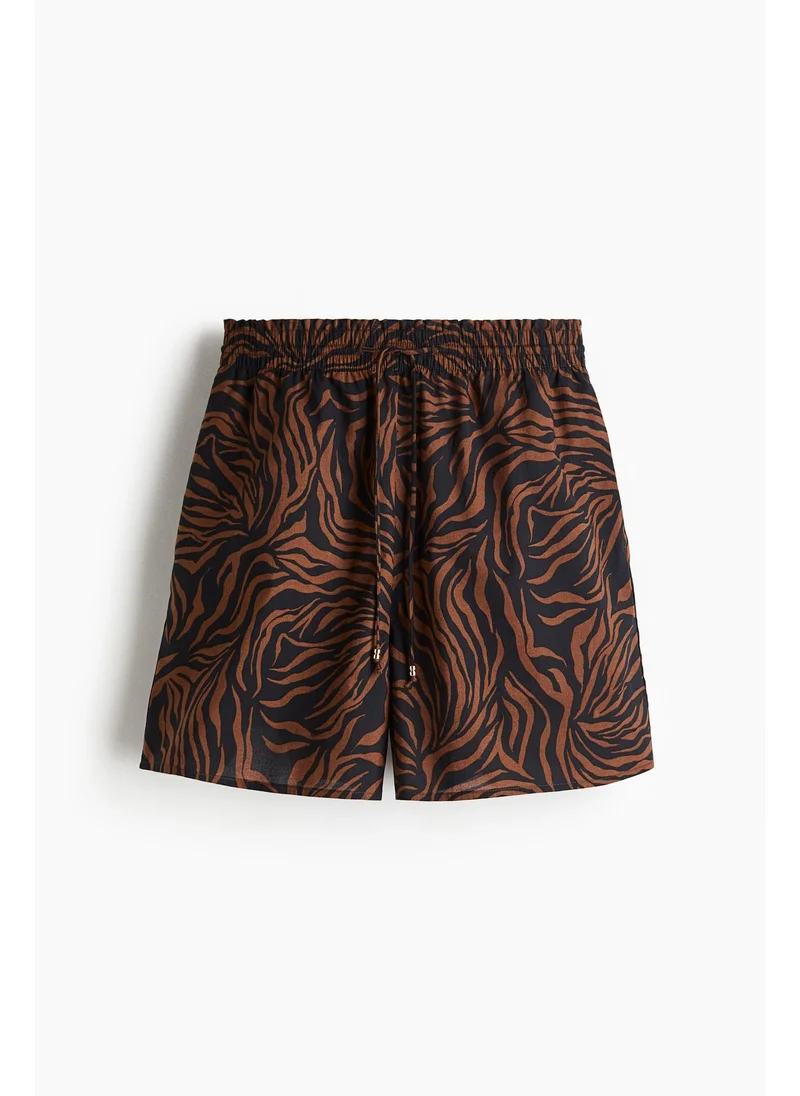 H&M Printed drawstring shorts