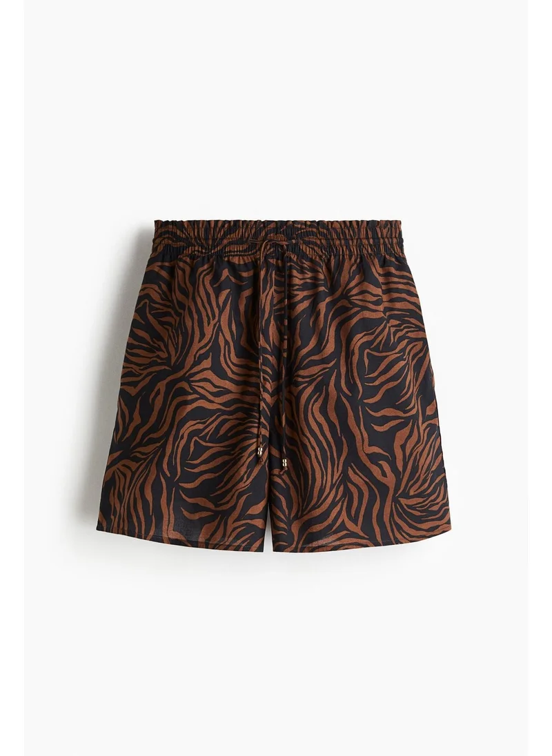 H&M Printed drawstring shorts
