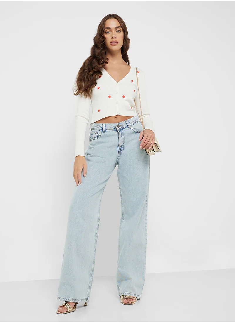 جينجر Mid Rise Straight Fit Jeans