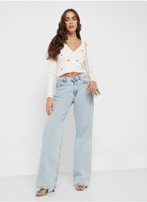 Mid Rise Straight Fit Jeans