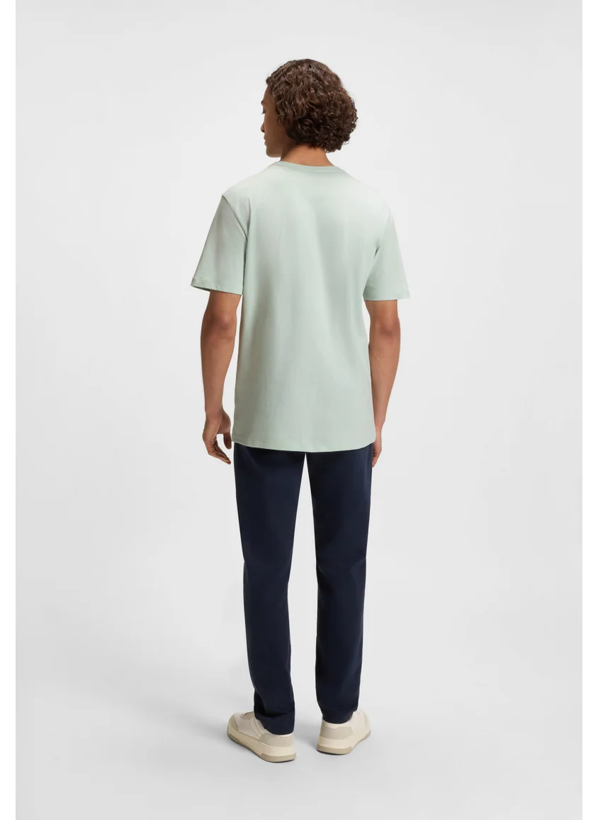 بوس Cotton-jersey T-shirt with logo patch