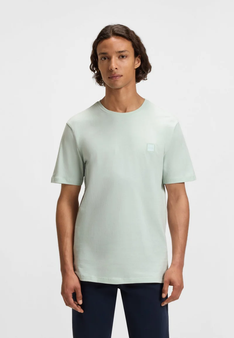 BOSS Cotton-jersey T-shirt with logo patch