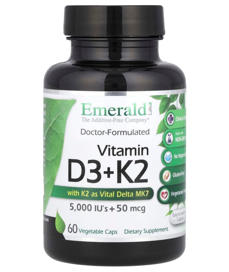 Vitamin D3 + K2 60 Vegetable Caps
