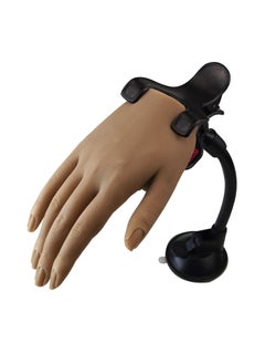 XMASIR Silicone Hand for Acrylic Nails Practice with Stand Clamp  Realistic Flexible Bendable Women Mannequin Hands Lifelike Fake Hand for Tattoo Practice Sketch Jewelry Ring Glove Display 