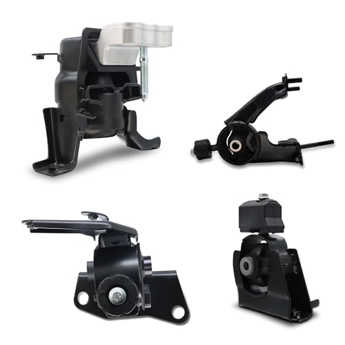 CARORAV Engine Motor Mount, Compatible with 2009-2013 Toyota Corolla 1.8L,2009-2013 Toyota Matrix 1.8L,2009-2010 Pontiac Vibe 1.8L,Replaces OE#A62027 A62039 A62015 A62023,Set of 4 - Image 1