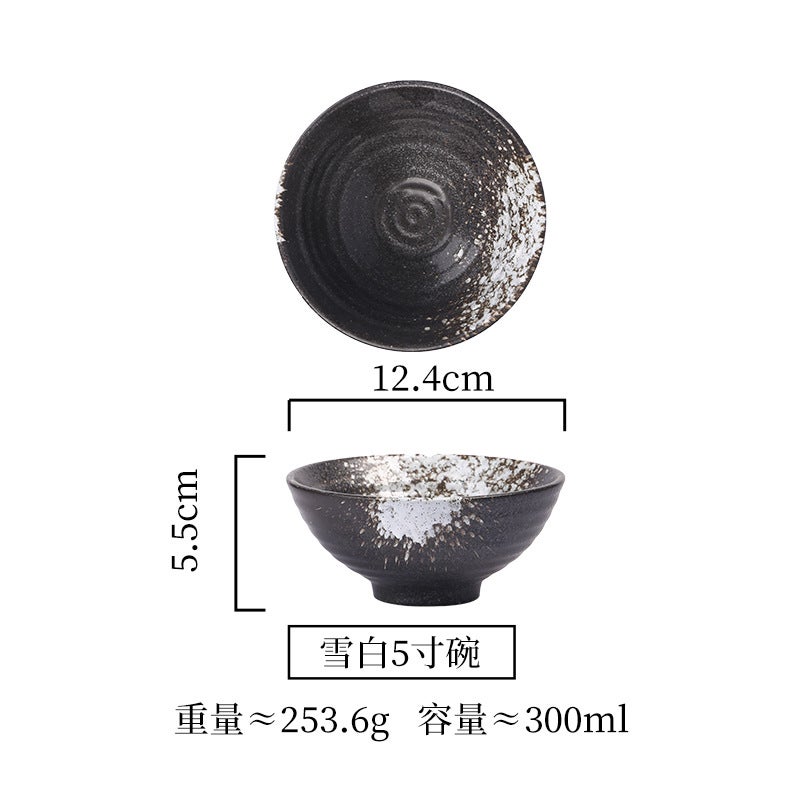 Wholesale Japanese ceramic bowl 4.5 inch 5 inch rice bowl creative day tableware household commercial soup bowl restaurant table 5 "Bowl-Daylight