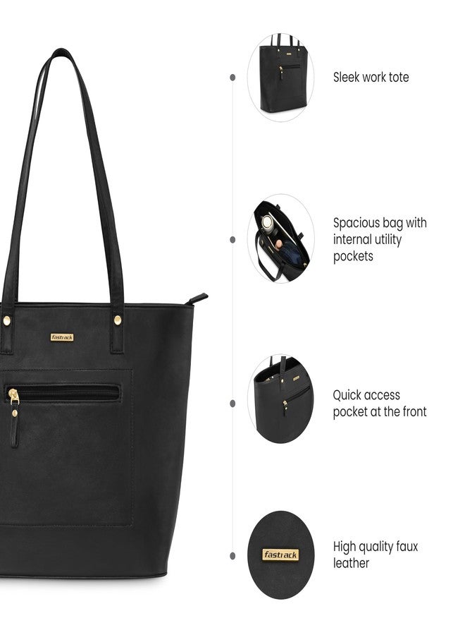 Fastrack Black Tote Bag For Women - Image 3