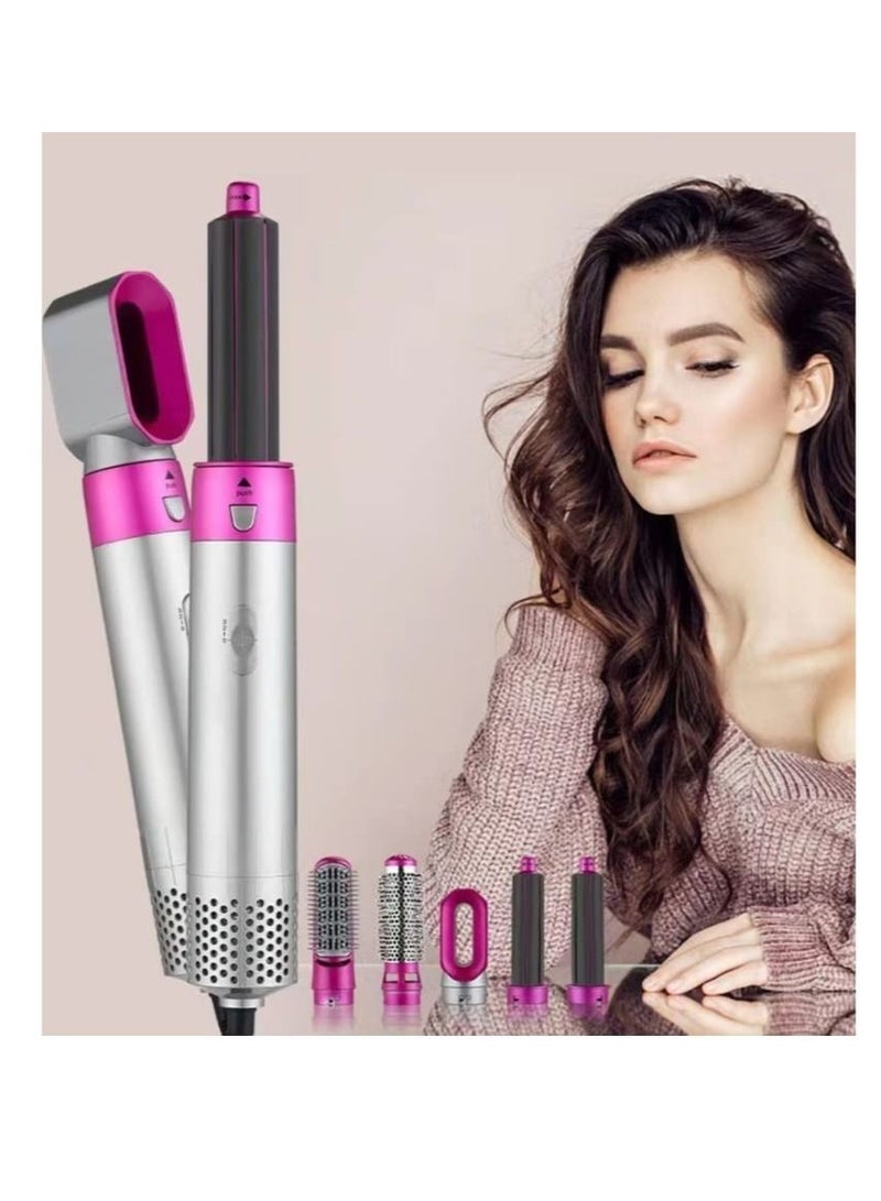 ELTRAZONE 5 In 1 Hair Curler Rotating Hair Dryer Hair Straightener Comb Curling Brush 5 interchangeable barrels, 3 adjustable modes, 30S heating, smoothing iron styling tools - Image 1