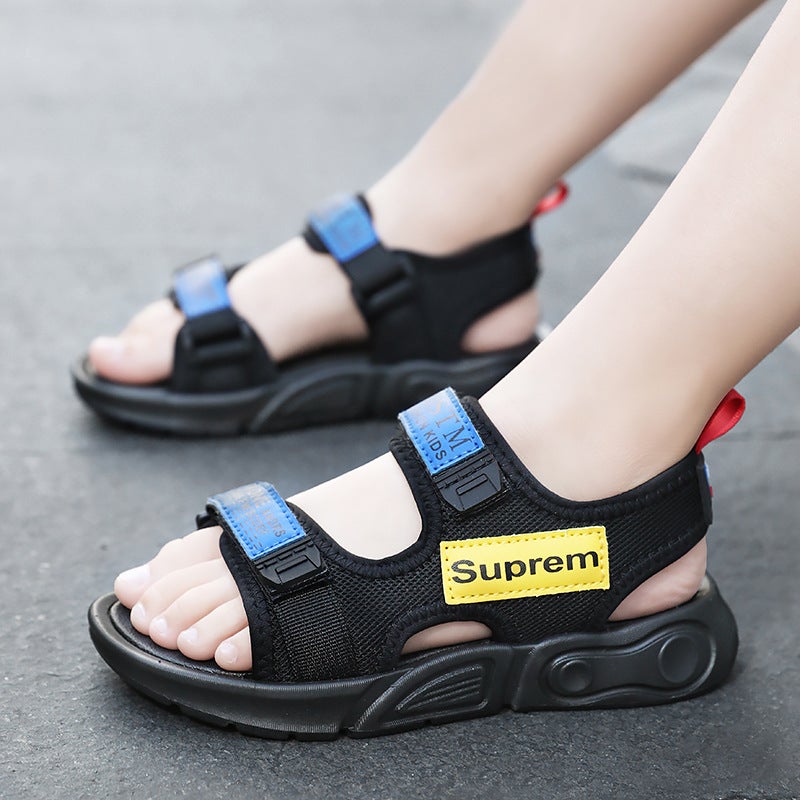 New Boys' Fashionable Sandals 2024 Summer For Older Children And Elementary School Students, Stylish Soft-Soled Children'S Beach Shoes, Non-Slip - Image 2