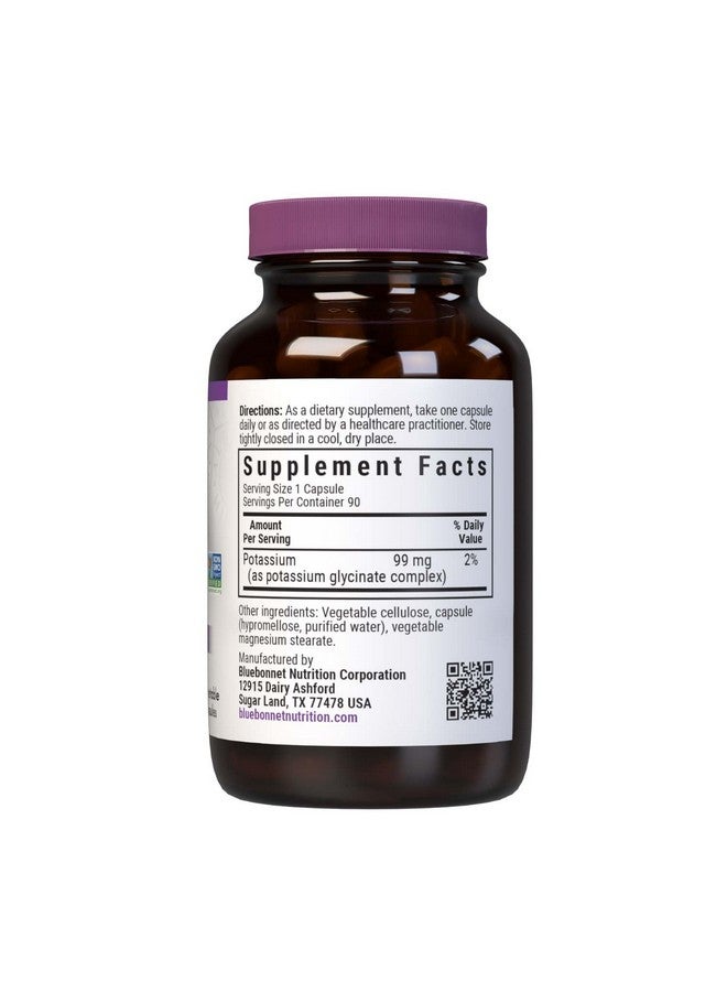 بلو بونيه كبسولات نباتية من BlueBonnet Albion Potassium Glycinate، 99 مجم، 90 كبسولة - Image 2