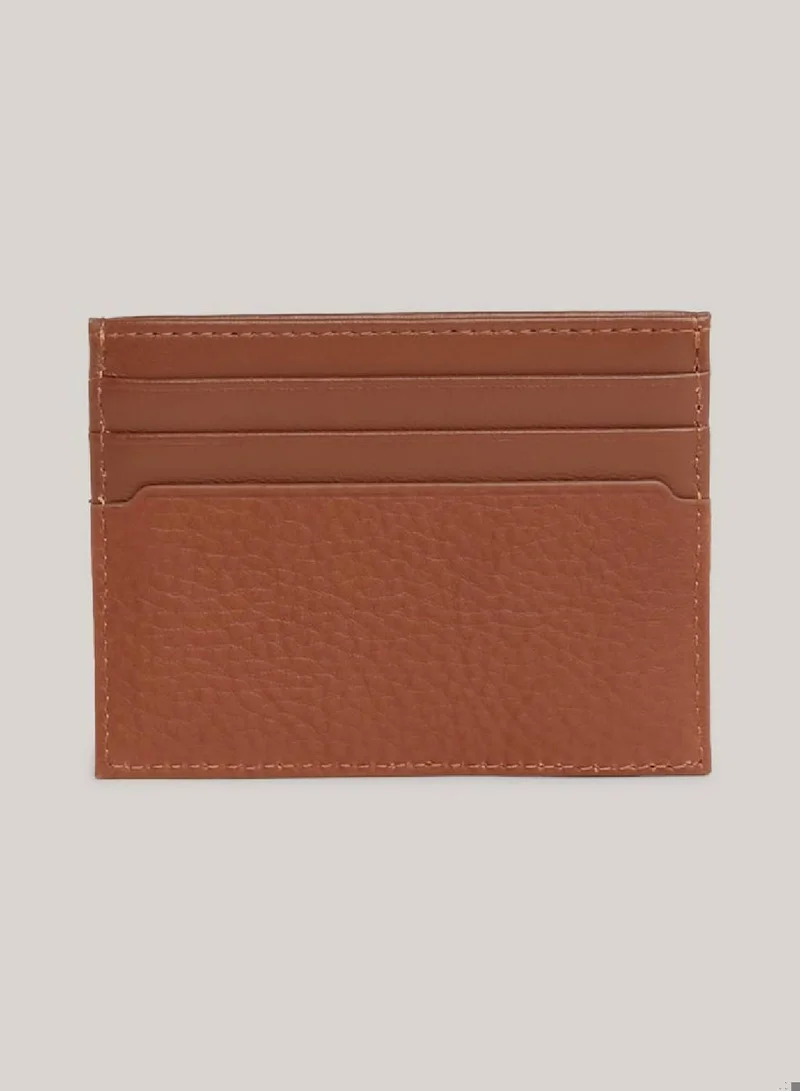 TOMMY HILFIGER Men's Premium Leather Credit Card Holder -  Leather, Brown