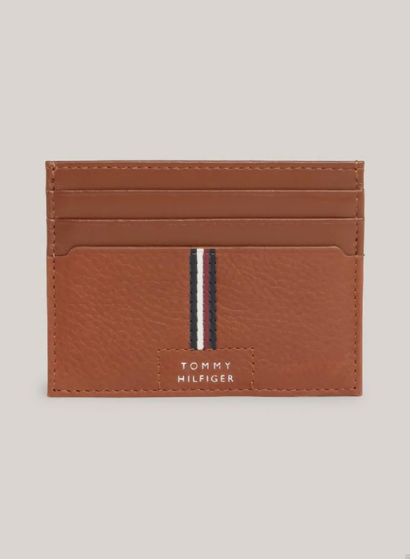 TOMMY HILFIGER Men's Premium Leather Credit Card Holder -  Leather, Brown