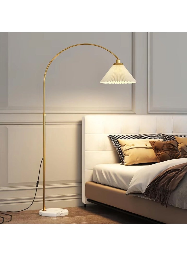 DubaiGallery Pleated Floor Lamp Nordic Creative Retro Luxury Lamp for Living Room, Study, and Bedroom with 12W Remote Control and Bulb  - Image 3