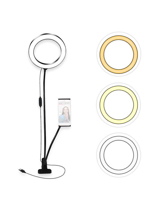 NIBEMINENT 3200K-5500K Diammable Ring Photography Light With Pad & Phone Holder 8inch Black  - Image 5