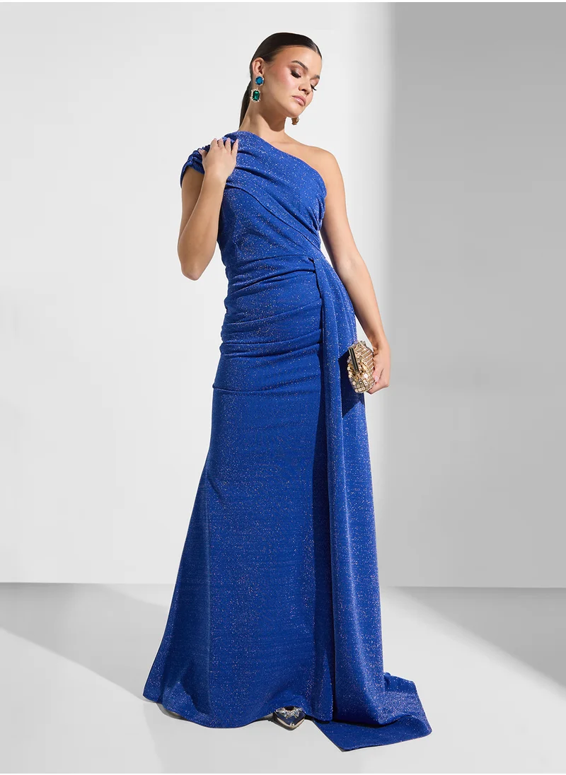 ايلا ليمتد اديشن One Shoulder Shimmer Dress With Side Trail