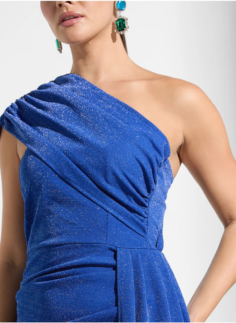 ايلا ليمتد اديشن One Shoulder Shimmer Dress With Side Trail