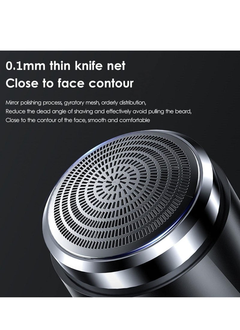 إكسفور 2 ماكينة حلاقة كهربائية للرجال ، جيب الحجم مصغرة المحمولة الجافة والرطبة المزدوجة الغرض ماكينة حلاقة ، قابلة للشحن متعددة الوظائف المحمولة السفر ماكينة حلاقة ، ومناسبة للرجال حلاقة وتقليم والجمال ، أسود والفضة - Image 4