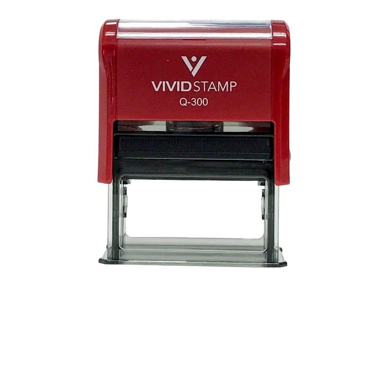 Pacific Stamp and Sign Basic Void Self Inking Rubber Stamp Red Ink Large