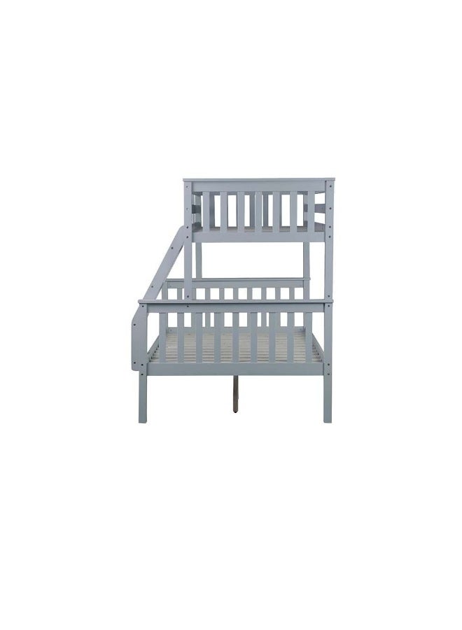 DANUBE HOME Derby 90X200/120X200 Solidwood Twin Bunk Bed Sturdy Modern Design Wooden Single Bed Frame Furniture Comfortable Bed (Mattress Not Included) Made In Malaysia L210Xw129Xh163Cm-Grey - Image 5