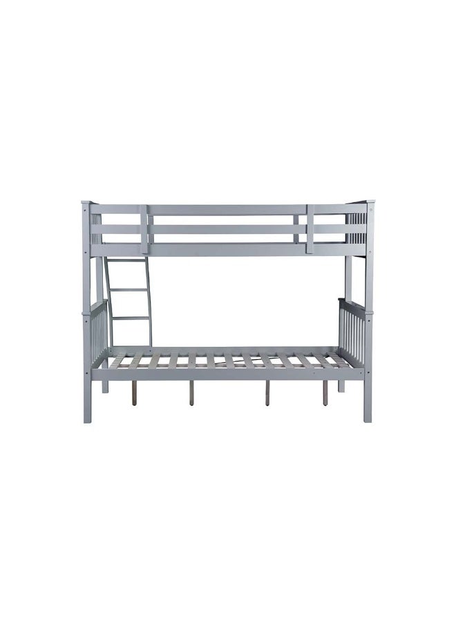 DANUBE HOME Derby 90X200/120X200 Solidwood Twin Bunk Bed Sturdy Modern Design Wooden Single Bed Frame Furniture Comfortable Bed (Mattress Not Included) Made In Malaysia L210Xw129Xh163Cm-Grey - Image 2